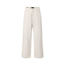 Load image into Gallery viewer, White Waxed Denim Baggy Pants