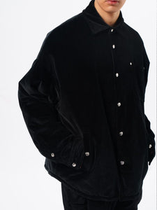 Black Corduroy Cotton Shirt