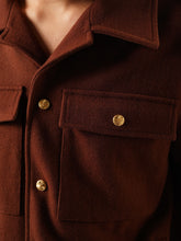 Load image into Gallery viewer, Caramel Wool Navy Jacket