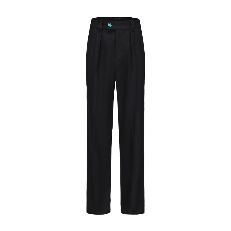 Black Wool Suit Pants