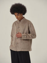 Load image into Gallery viewer, Desert Brown Suede Tang Suit Cardigan Jacket