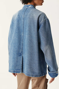 Denim Washed Tang Suit Jacket