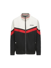 Load image into Gallery viewer, Cream White Black and Red Patchwork School Uniform Jacket