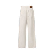 Load image into Gallery viewer, White Waxed Denim Baggy Pants