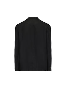 Black Tencel Linen Casual Suit