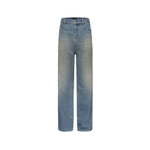 Load image into Gallery viewer, Dark Blue Sunset Washed Baggy Denim Jeans