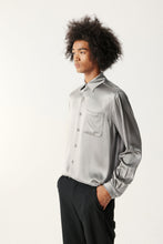 Load image into Gallery viewer, Mercury Gray Mulberry Silk Shirt