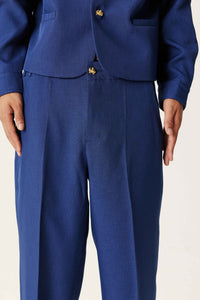 Prussian Blue Suit Pants