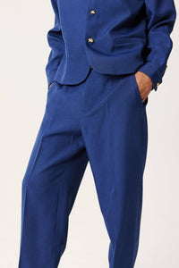 Prussian Blue Suit Pants