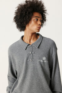 Grey Wool Polo Shirt