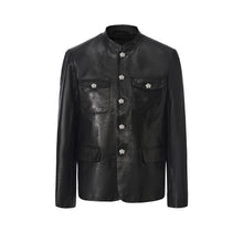 Load image into Gallery viewer, Black Sheep Leather Chinese Tunic Suit