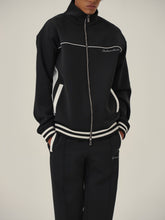 Load image into Gallery viewer, Black &amp; White Retro Patchwork School Uniform Sweatpants