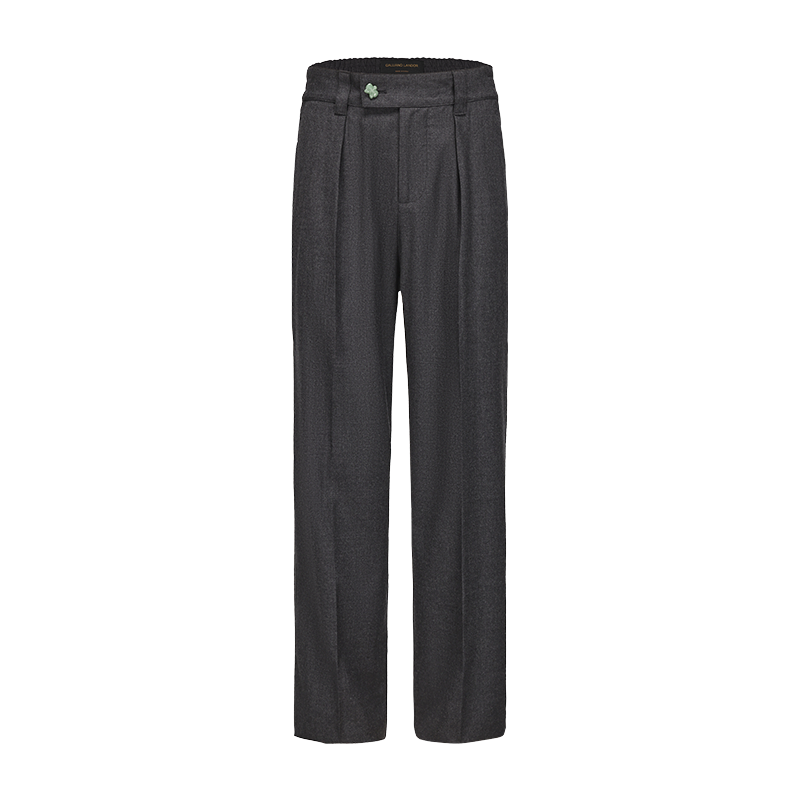 Dark Grey Wool Suit Pants