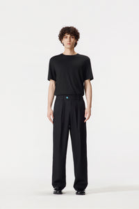 Black Wool Suit Pants