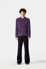 Load image into Gallery viewer, Violet Corduroy Chinese Tunic Suit