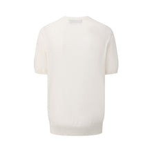 Load image into Gallery viewer, White Knit Crewneck Short-Sleeve Top