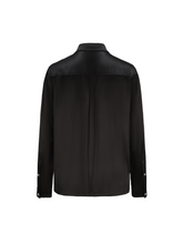 Load image into Gallery viewer, Black Silk Shirt