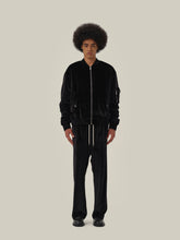 Load image into Gallery viewer, Black Velvet Flight Jacket