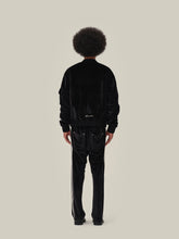 Load image into Gallery viewer, Black Velvet Flight Jacket