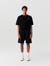 Load image into Gallery viewer, Black Pink Rhinestone Logo Shorts