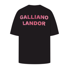 Load image into Gallery viewer, Black Pink Rhinestone Logo T-shirt