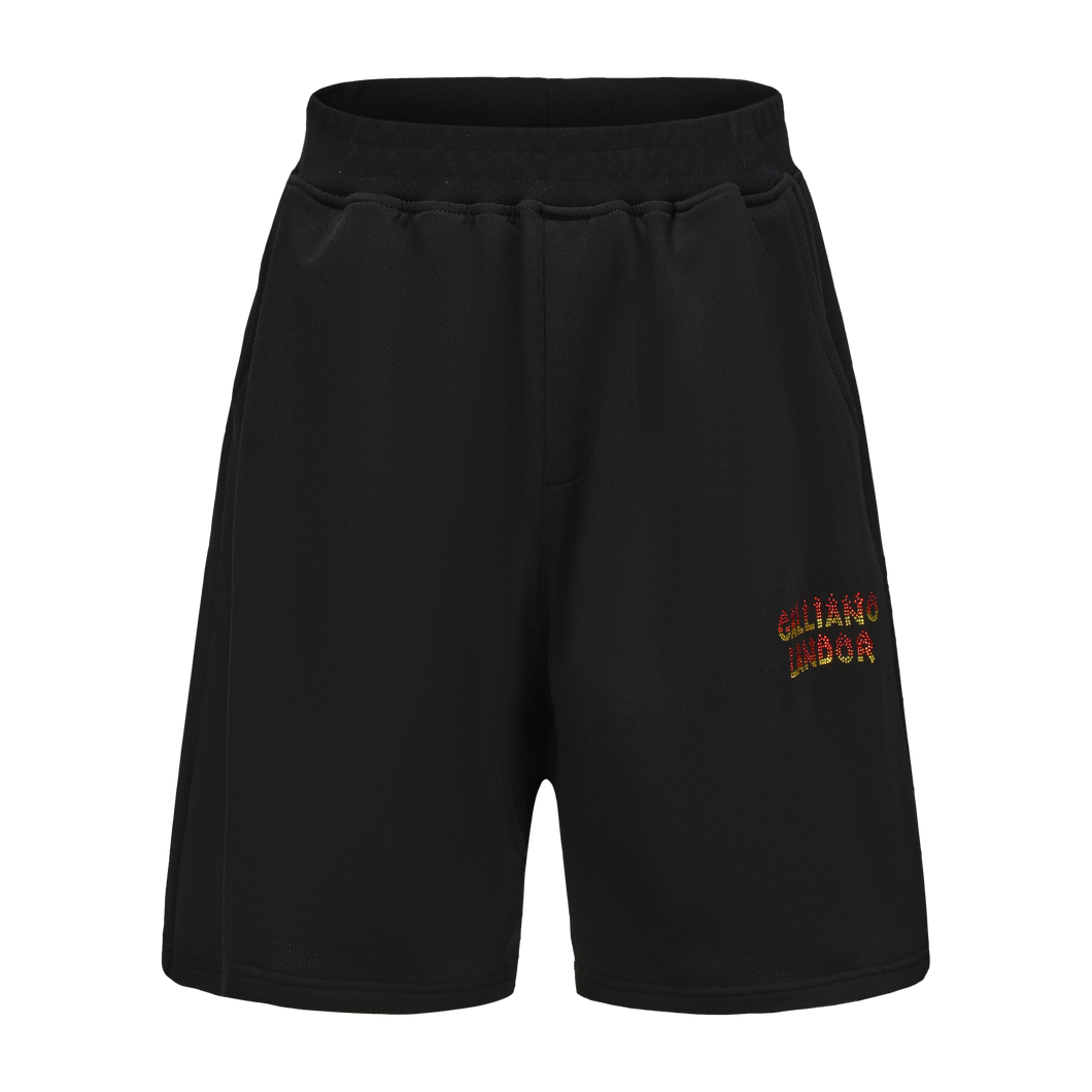 Black Flame Logo Shorts