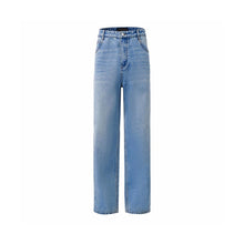 Load image into Gallery viewer, Light Blue Washed Denim Casual Trousers