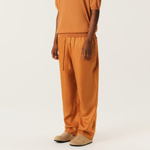 Load image into Gallery viewer, Golden Bronze Waxed Finish Silk-Linen Casual Pants