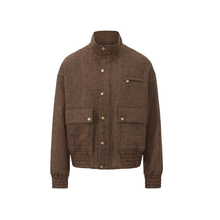 Load image into Gallery viewer, Buckwheat Wool Herringbone Harrington Jacket