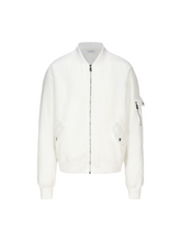 Load image into Gallery viewer, Coconut Milk White Nylon Flight Jacket