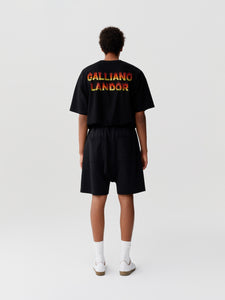 Black Flame Logo Shorts
