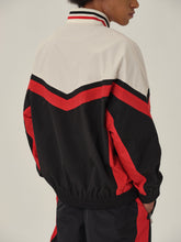 Load image into Gallery viewer, Cream White Black and Red Patchwork School Uniform Jacket