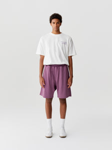 Purple Pink Rhinestone Logo Shorts