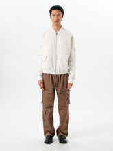 Load image into Gallery viewer, Coconut Milk White Nylon Flight Jacket