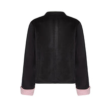 Load image into Gallery viewer, Black and Pink Velvet Tang Suit For Kids