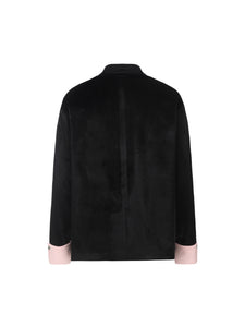 Black & Pink Velvet Tang Suit Jacket