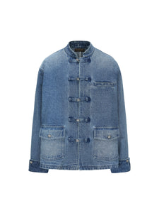 Denim Washed Tang Suit Jacket