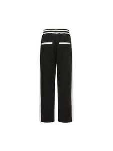 Black & White Retro Patchwork School Uniform Sweatpants