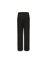 Load image into Gallery viewer, Black Wide-Leg Casual Trousers