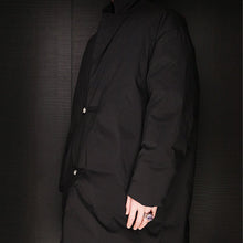 Load image into Gallery viewer, Black Knot Button Down Coat