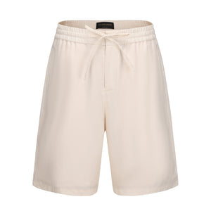White Tencel Linen Shorts