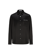 Load image into Gallery viewer, Black Silk Shirt