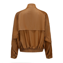 Load image into Gallery viewer, Caramel Wool Harrington Jacket
