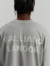 Load image into Gallery viewer, Gray experimental stonewash style logo T-shirt