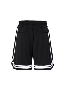 Black Mesh Drawstring Shorts