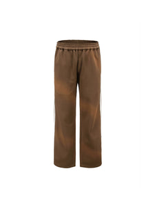 Mocha Brown Sunfade Stripe Trousers