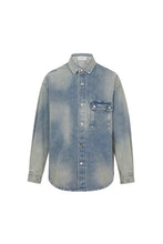 Load image into Gallery viewer, Light Blue Washed Denim Shirt