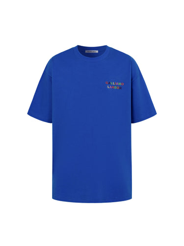 Klein Blue Rainbow Glitter Logo T-shirt
