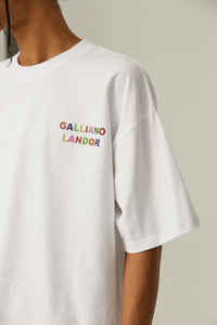 White Rainbow Glitter Logo T-shirt