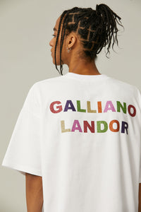 White Rainbow Glitter Logo T-shirt